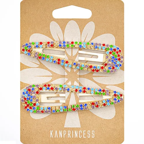 Miniatura 20 de KANPRINCESS Pinza para el pelo, 2 piezas de diamantes de imitación de 2.4 pulgadas, color plateado, pasadores de pelo para mujeres y niñas, novia