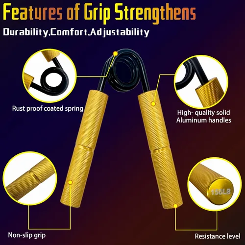 Miniatura 3 de Grip Strength Trainer Set,50-300LB Hand Grip Strengthener,Hand Forearm strengthener 6 Pack, Workout equipment,Strength Training Exercisefor Hand Arm