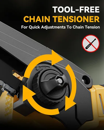 Miniatura 4 de Mini motosierra inalámbrica para batería Dewalt de 20 V máximo, 8 pulgadas y 6 pulgadas, motosierra 2 en 1 con motor sin escobillas y engrasador