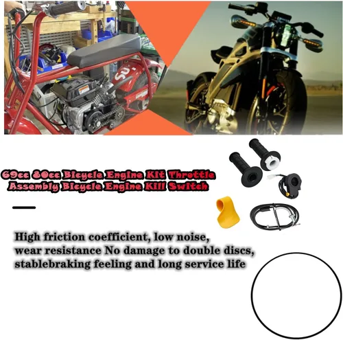 Miniatura 6 de Conjunto de acelerador e interruptor de apagado, componentes del kit de motor Qauick de 69 cc y 80 cc para bicicletas