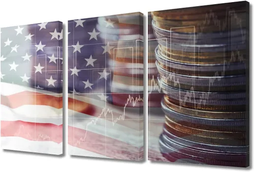 Miniatura 37 de Arte de pared de Crisis in USA para sala de estar, bandera de Estados Unidos, decoración del hogar, gráficos de otoño en Estados Unidos de América
