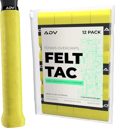 Miniatura 19 de ADV Dry - Cinta de agarre para raqueta de tenis, paquete de 12 y 30 unidades, cinta de agarre para raqueta de tenis FeltTac, cinta de agarre ultra