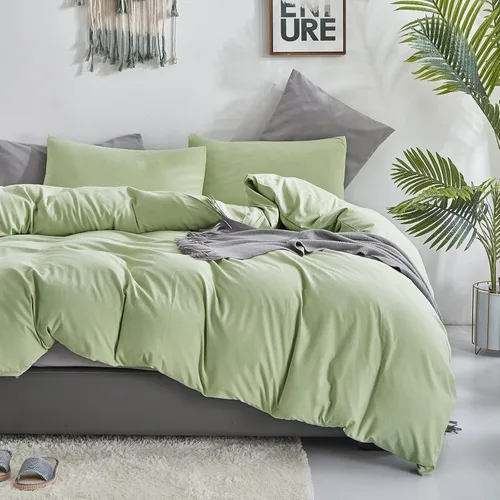Miniatura 231 de CLOTHKNOW - Juego de edredón verde militar tamaño completo de 3 piezas, juego de ropa de cama verde oscuro, edredón suave con 2 fundas de almohada