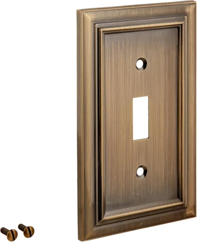 Miniatura 5 de Amerelle 94BW Continental - Placa de pared, 1 en blanco, metal fundido, blanco, 1 paquete
