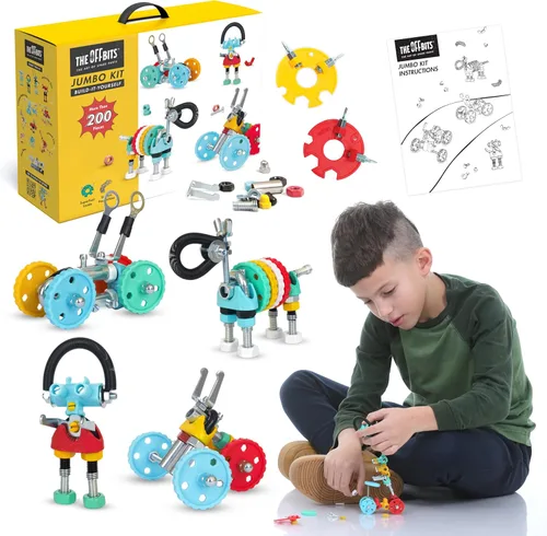 The Off Bits - Juguetes educativos STEM para mayores de 6 años: juegos de construcción de juguetes robot, kit de ingeniería 3 en 1 para niños y