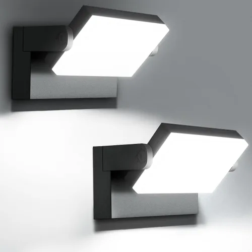 Miniatura 8 de Juyace Reflectores LED de 60W para Exteriores Luminaria de Pared Sin Fotocélula Equipos de Iluminación para Casa Rotacional 360° 6000lm 5000K IP65