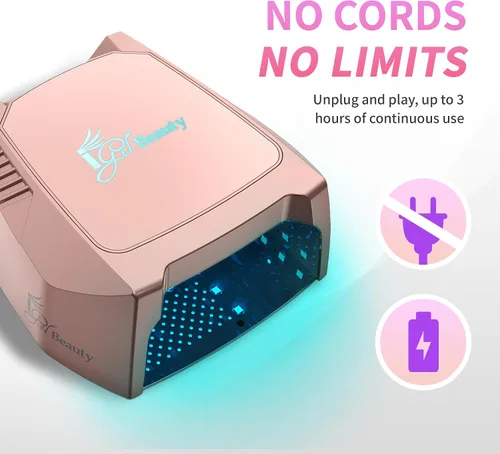 Miniatura 2 de iGel Beauty Hybrid PRO 2.0 Lámpara de uñas UV/LED – Secador de uñas inalámbrico recargable de 48 W, secado a mano completo, sensor de movimiento
