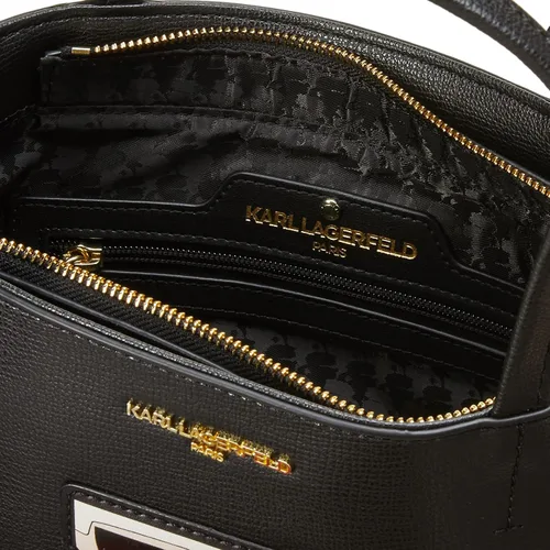 Miniatura 5 de Karl Lagerfeld Paris Maybelle - Bolso bandolera para mujer, color negro multicolor, talla única de EE. UU, Blk Multi