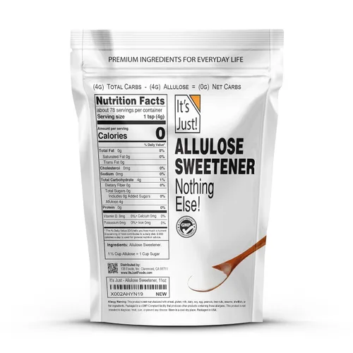 Miniatura 2 de It's Just - Allulosa, sustituto del azúcar, edulcorante apto para keto, sin glicemia, sin OMG (311.8 g)