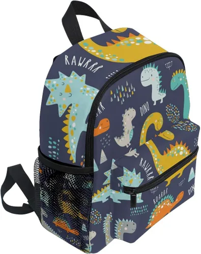 Miniatura 2 de Mochila con bonito dinosaurio, preescolar, guardería, de viajes, para niña y niño, Multi, talla única, Viajar