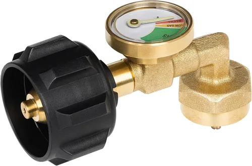 Miniatura 11 de GASPRO Adaptador de recarga de propano, llena botellas de 1 libra de tanque de 20 libras, fácil de usar, latón macizo