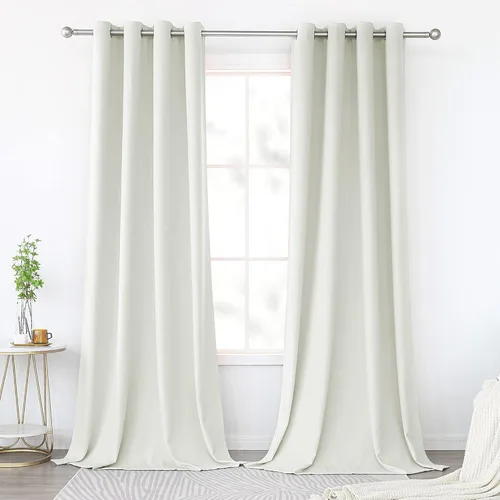 Miniatura 13 de KEQIAOSUOCAI Cortinas rosa bebé de 63 pulgadas para habitación de niñas - Con aislamiento térmico que oscurece la habitación, cortinas de ventana