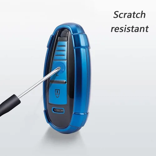 Miniatura 4 de SANRILY Funda para llavero estilo armadura para Suzuki Swift Kizashi SX4 Vitara Jimny sin llave con llaveros, color azul, Azul