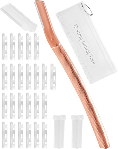 Miniatura 4 de MoHern Dermaplan - Maquinilla de afeitar para rostro profesional, afeitadora facial para mujeres con 40 repuestos de cuchilla, maquinilla de afeitar
