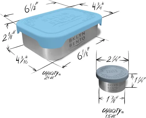 Miniatura 3 de Recipiente de alimentos de acero inoxidable y soporte para condimentos Tapa de silicona a prueba de fugas Fiambrera de metal Caja Bento