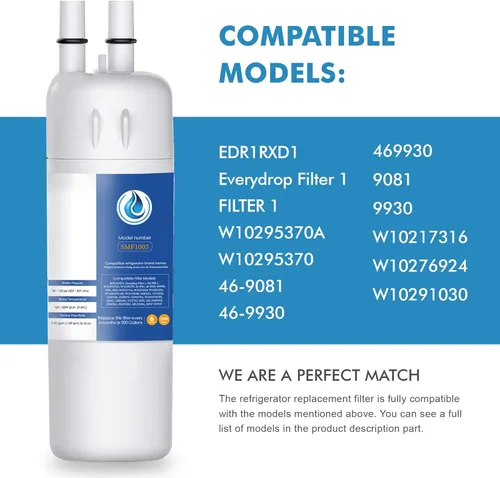 Miniatura 3 de Repuesto para EDR1RXD1, W10295370A, WHR1RXD1, compatible con Kenmore 46-9081, 9081, 46-9930, 9930, P4RFWB, P8RFWB2L, W10276924, W10291030