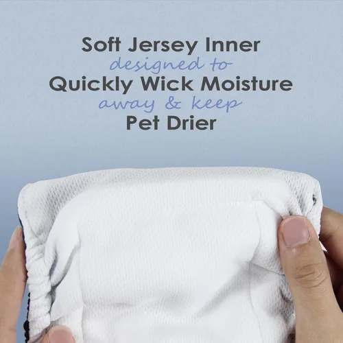 Miniatura 5 de wegreeco Pañales lavables para perros machos (patrón elegante), paquete de 3 (Perros graciosos, S)