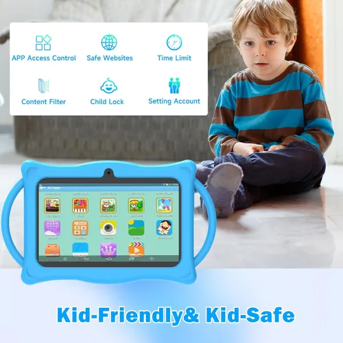 Miniatura 4 de Tablet Android Kids de 7 pulgadas, Tablets para Niños, 4 GB de RAM 32 GB ROM Quad Core Tablet para niños pequeños con funda a prueba de golpes