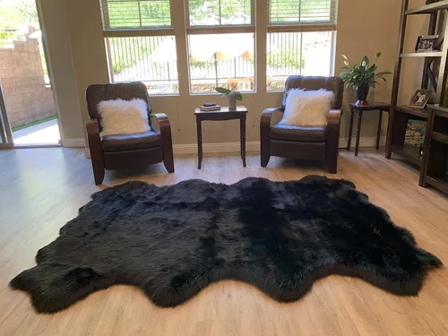 Miniatura 91 de LAMBZY Alfombra de pelo de oveja sintética, hipoalergénica, súper suave, sedosa para sala de estar, habitación de los niños, sofá
