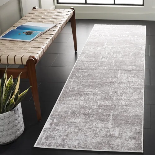 Miniatura 37 de SAFAVIEH Amelia Collection ALA700A - Alfombra decorativa de 2'2" x 4', diseño moderno abstracto, color marfil y azul, no desprende pelusa y de fácil