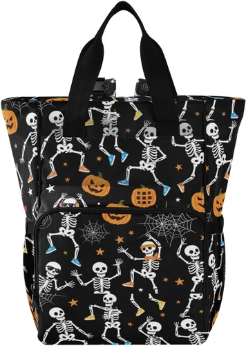 MNSRUU Bolsa de pañales Cráneo Bolsa de pañales Mochila Bolsa de pañales de viaje para bebé Bolsas cambiantes de bebé grande, cute 66, Talla única,