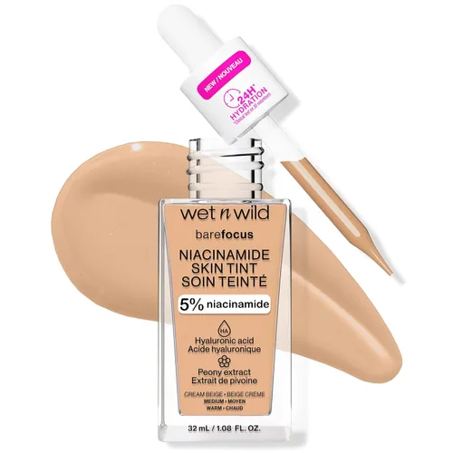 Miniatura 31 de wet n wild Bare Focus Tinte para la Piel, Enriquecido con 5% Niacinamida, Cobertura Ligera Transparente Modulable, Acabado Radiante Natural, Claro