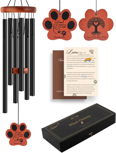 Miniatura 11 de VENBEEL Regalos conmemorativos para perros, campanillas de viento conmemorativas para mascotas de 28", regalo de condolencias por pérdida de perro