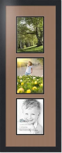 Miniatura 86 de ArtToFrames Marco de fotos tipo collage con estera doble con 3 aberturas de 5x7 y marco negro satinado Uva