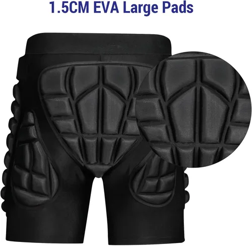 Miniatura 5 de Lixada Pantalones cortos acolchados protectores 3D para snowboard, patinaje, esquí