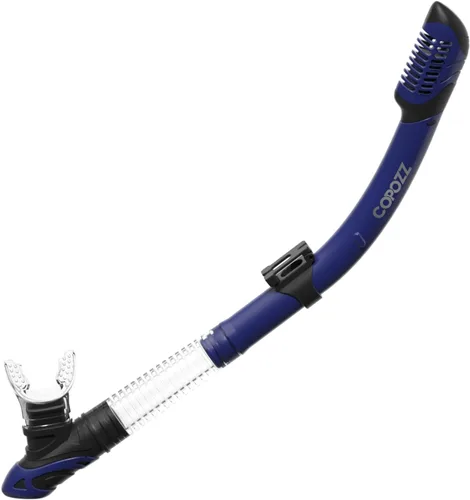 Miniatura 8 de COPOZZ Snorkel seco, esnórquel de buceo para esnórquel, equipo de esnórquel con válvula seca superior y boquilla de silicona de grado alimenticio