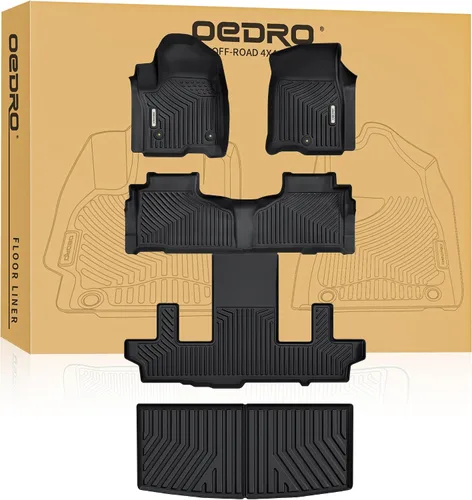 Miniatura 9 de Alfombrillas OEDRO para Chevy Tahoe/GMC Yukon 2015-2020, revestimientos antideslizantes de TPE de ajuste personalizado, tapetes delanteros