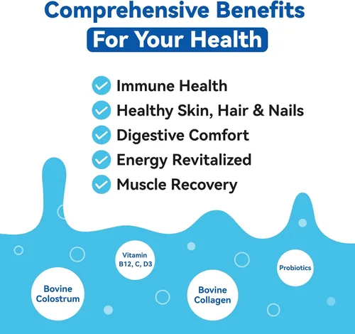 Miniatura 8 de Inner Brightness Calostro bovino y colágeno en polvo para la salud intestinal, apoyo inmunológico, crecimiento del cabello y suplemento de belleza