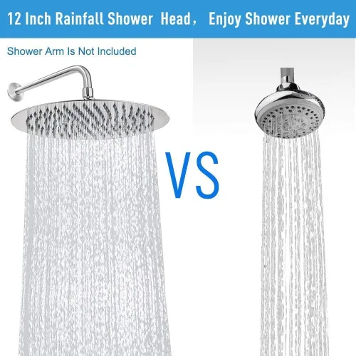 Miniatura 6 de NearMoon Cabezal de ducha de lluvia, diseño ultrafino - aumento de presión, experiencia impresionante, cabezal de lluvia de acero inoxidable de alto