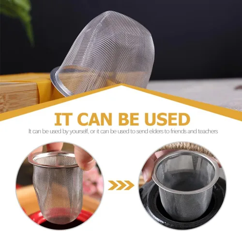 Miniatura 4 de 6 uds. Tetera de té de repuesto de acero inoxidable de malla de filtro Infusor de té chino tetera tetera japonesa Tetera Colador de malla Accesorios