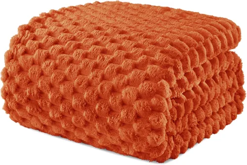 Miniatura 26 de Exclusivo Mezcla - Manta de vellón extragrande, 50 x 70 pulgadas, elegante, tela jacquard suave, mullida, acogedora y ligera, para invierno