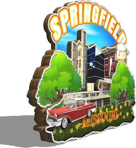 Miniatura 2 de Imán de madera para nevera de Springfield, Missouri, Estados Unidos, 3D, monumentos de viaje, coleccionables, recuerdos, decoración hecha a mano, 2