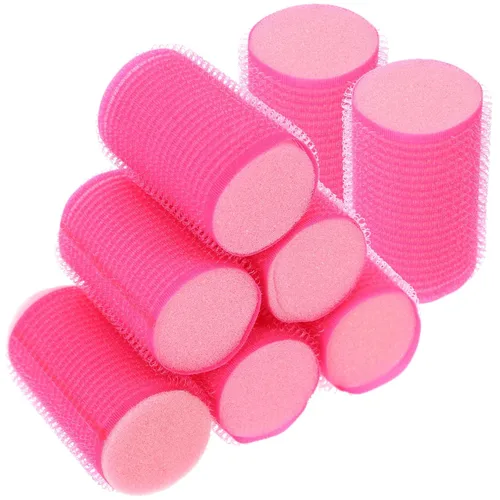 Uonlytech Juego de 8 rulos de esponja para el cabello, rodillos de espuma de autoagarre, herramientas de peluquería para mujeres y niñas, cabello