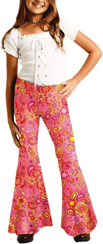 Miniatura 2 de Deerose Pantalones de cintura alta con estampado floral para niñas de 5 a 14 años