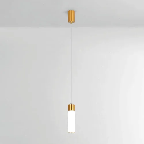Lámpara colgante de metal de tubo largo para isla de cocina, lámpara colgante de acrílico blanco, moderna de 6000 K, luces colgantes para bar,