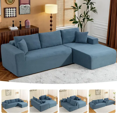 Miniatura 14 de Brage Living Sofá modular modular 2025 de 108 pulgadas, cómodo sofá modular sin hueso con diván en forma de L, sofá de asiento profundo para sala
