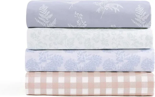 Miniatura 6 de Stone Cottage - Juego de sábanas, ropa de cama de percal de algodón crujiente y transpirable con funda de almohada a juego, 200 hilos, bolsillo