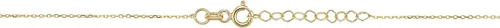 Miniatura 3 de Au Naturale Collar de cadena de oro amarillo de 14 quilates con corte de diamante con extensor (0.024 in, ajustable de 17 a 18 pulgadas), Metal,