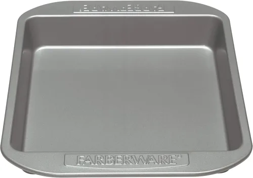 Miniatura 5 de Farberware Bandeja antiadherente para hornear con tapa/molde antiadherente para tartas, rectangular, 9 x 13 pulgadas, gris y cuadrado, 9 pulgadas
