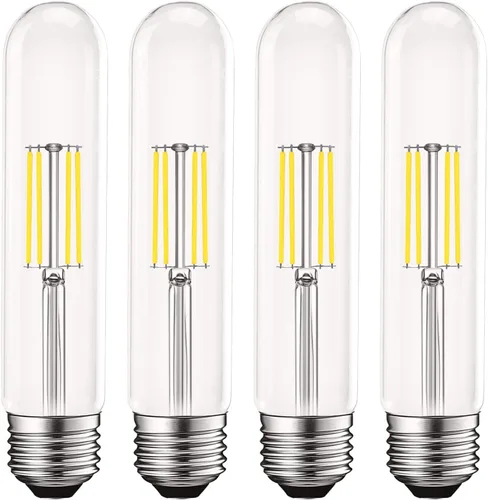 Miniatura 7 de LUXRITE Bombillas LED T9 vintage equivalentes a 60 W, 2700 K blanco cálido, 550 lúmenes, bombillas tubulares Edison regulables de 5 W, vidrio