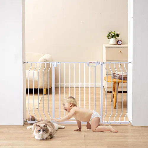 Miniatura 14 de VEVOR - Puerta de bebé extra ancha de 29.5-46" para escaleras, puerta de cierre automático para perros para la casa, puertas para mascotas de fácil