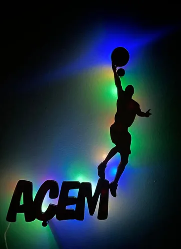 Miniatura 4 de Luz nocturna de baloncesto personalizada, regalos para niños, entrenadores, hombres, niñas, mujeres, decoración única, lámpara LED, luz nocturna