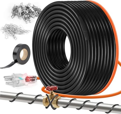 Miniatura 11 de Heat Tape - Cable de calefacción de deshielo, para tubos de metal o plástico, para proteger tuberías de agua contra la congelación, temperatura