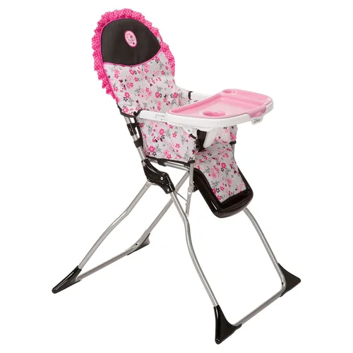 Miniatura 3 de Disney Baby Minnie Mouse - Trona plegable para bebé, silla alta plegable simple con bandeja de 3 posiciones, Garden Delight