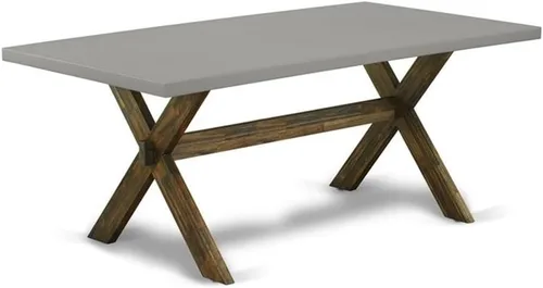Miniatura 23 de East West Furniture VT026 Mesa de comedor estilo V – una mesa de cocina rectangular con patas elegantes, 36 x 60 pulgadas, multicolor