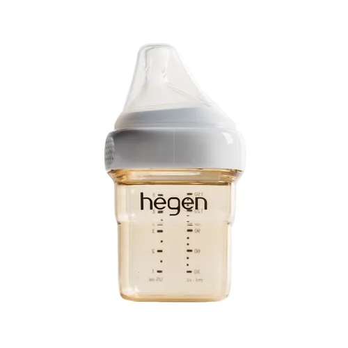 Miniatura 4 de hegen Kit básico de biberón para recién nacido, botella de PPSU para bebés, tetina media y lenta, tapas de almacenamiento de leche materna y sellos